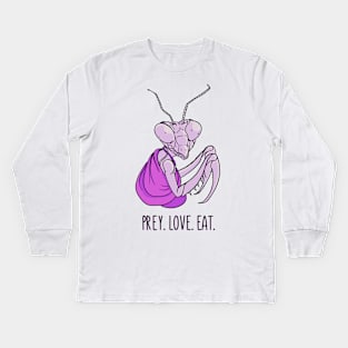 Prey. Love. Eat. Kids Long Sleeve T-Shirt